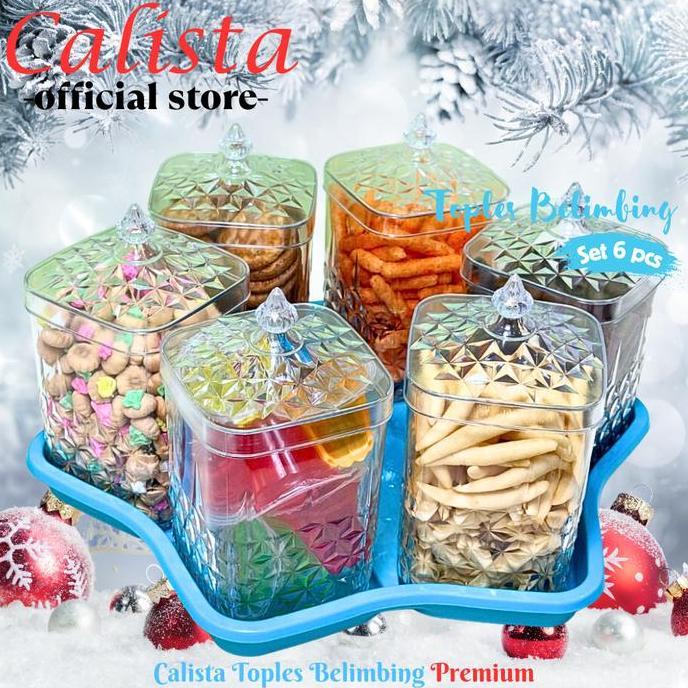[CALISTA] TOPLES PLASTIK CALISTA TOPLES BELIMBING TEMPAT KUE KERING LEBARAN SET