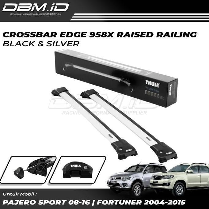 Promo THULE Cross Bar Wingbar Edge Raised Railing Fortuner Pajero Lama 07-15 Diskon