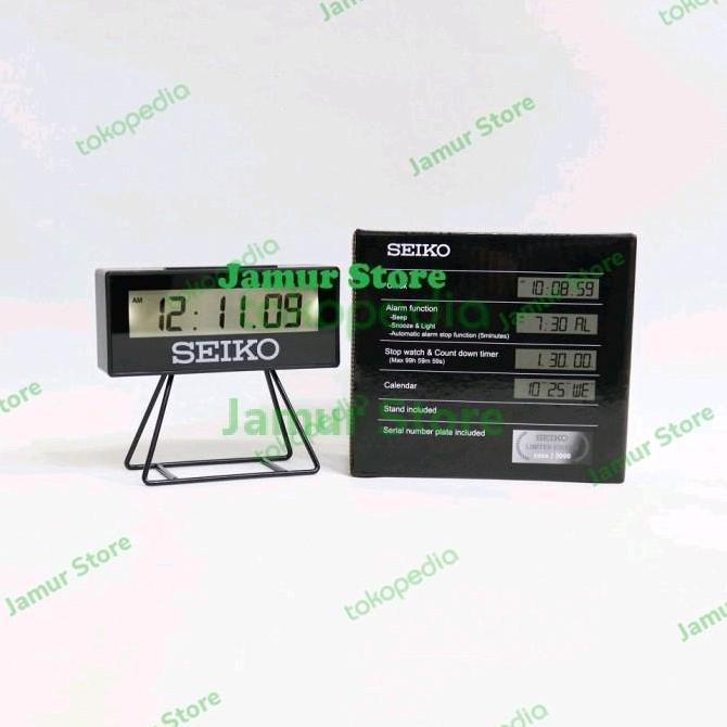 '' JAM MEJA / DIGITAL CLOCK SEIKO QHL072W PUTIH *