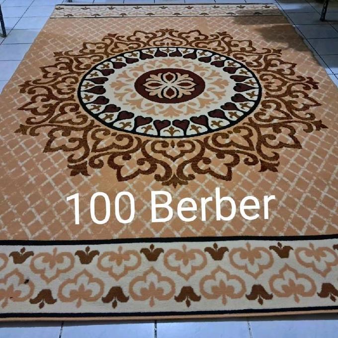 Karpet Permadani Momento Moderno Jumbo 210X310 Cm Coklat Cream Gold