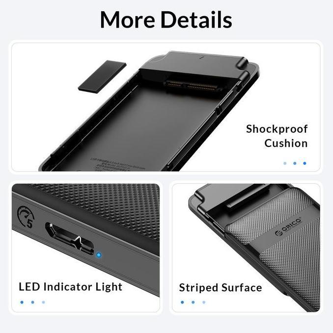 Saverain- Orico 2.5 Inch Usb3.0 Usb-A To C Hard Drive Enclosure - 2577C3 - 2577C3-V1