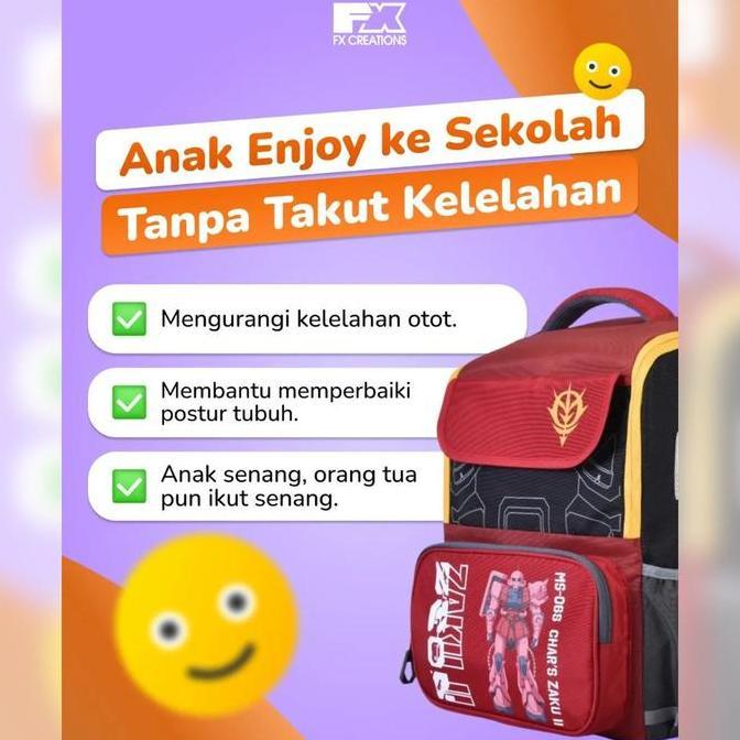 Ransel Sekolah Anak Anti Pegal Rx-78-2 Gundam School Backpack Fx Creations Sna242017Ags-98