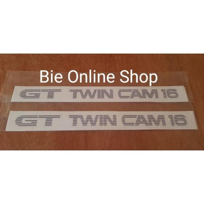 Promo 2PCS STICKER PINTU COROLLA TWINCAM AE92 GT TWINCAM 16 (BUKAN CUTTING) Diskon