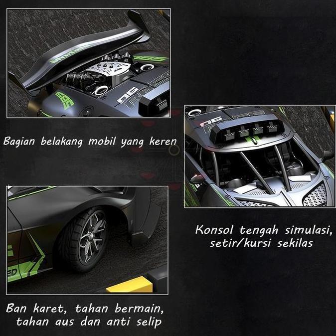 Lansungkirim- Mobil Balap Remote Control 1/18 2Wd Kecepatan Tinggi Mobil Remote Control Cas Mobil Re