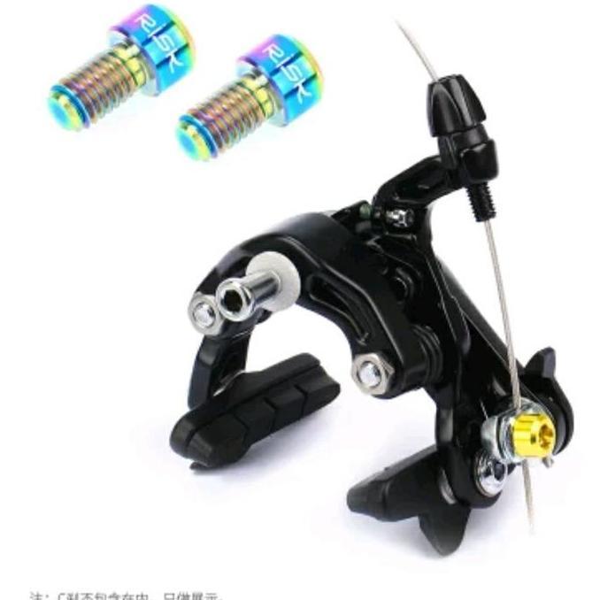 Yukbisa- Risk Baut Titanium M6 X 10Mm  Baut Titanium U Brake Baut V Brake Sepeda