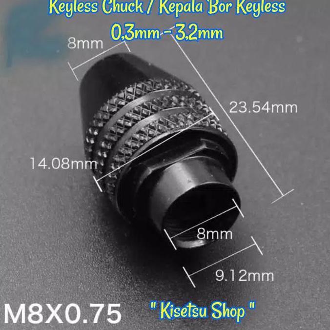 Powerx- Keyless Chuck / Kepala Bor Keyless Bor Mini Drill Grinder Universal