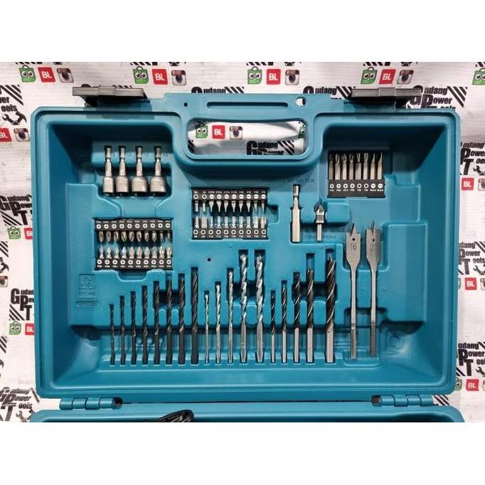Powerx- Paket Mata Bor 74Pc Mesin Bor Baterai Cordless Drill Makita 18V Df488D