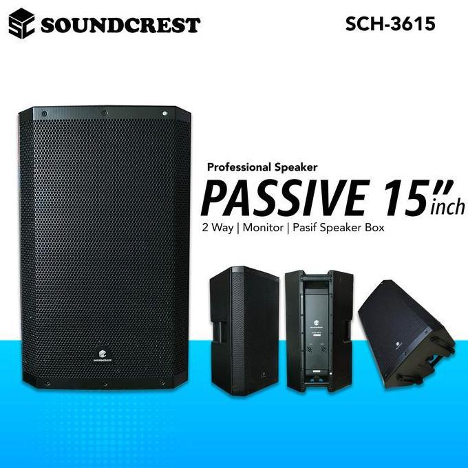 SOUNDCREST Speaker Pasif 15inch SCH-3615 Speaker Monitor 2 Way Dua Arah (1pcs) terlaris