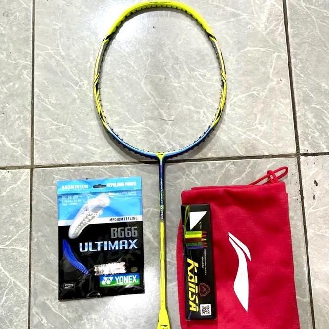 RAKET BADMINTON LINING AERONAUT 9000 DRIVE 32LBS Bulu Tangkis G3 4U Berat 81 83 gr ICA