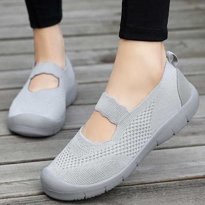 FOKU Sepatu Sneakers Wanita Kasual Sepatu Wanita Terbaru Bernapas terlaris