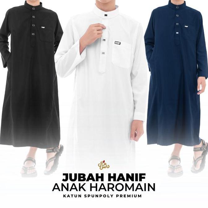 Jubah Hanif Anak Laki Laki Haromain Premium  Lengan Panjang Original