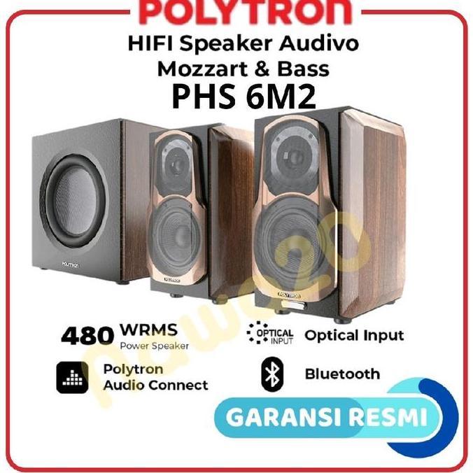 POLYTRON HiFi Active bookshelf speaker AUDIVO Mozart PHS 6M2 DAN Subwoofer PSW 10A1 terlaris