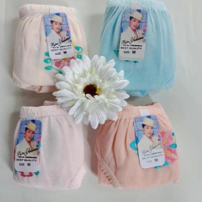 12pcs celana dalam wanita dewasa jumbo motif bordir remaja katun lembut Nyaman CD cewek