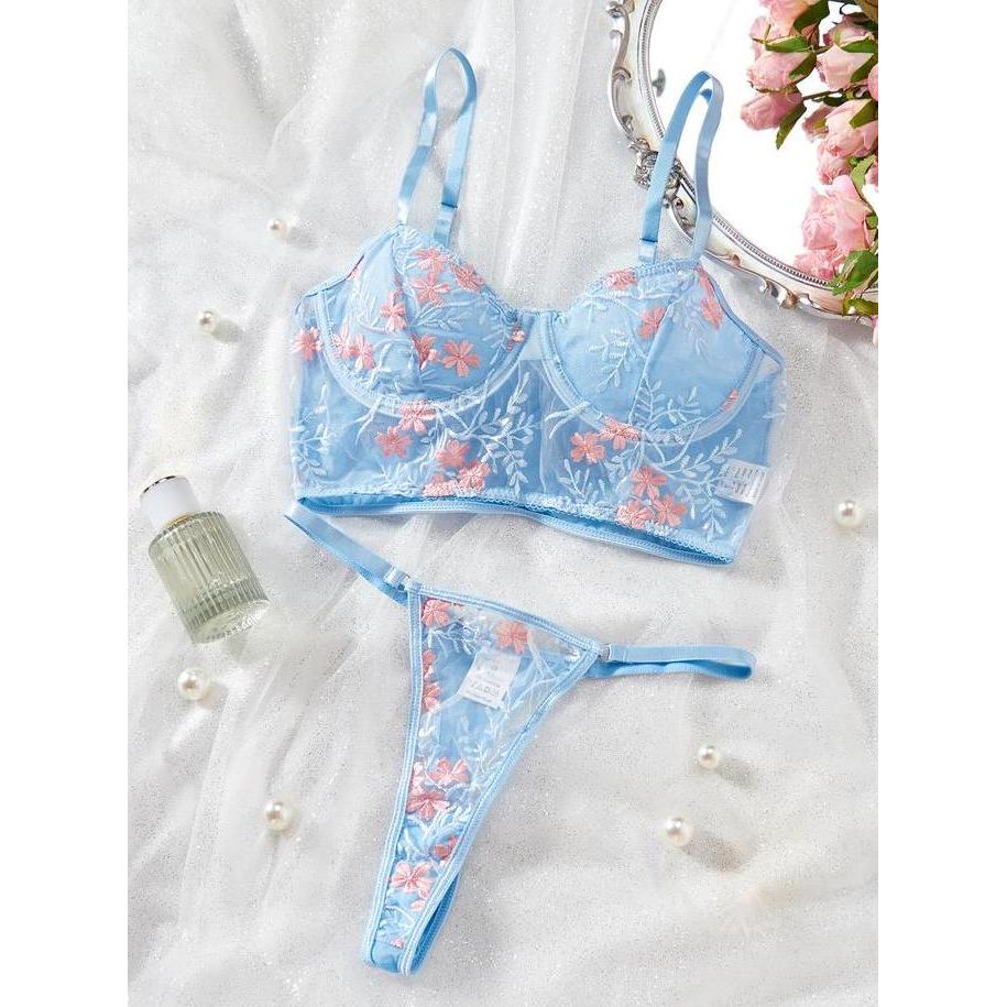 Bra Set BH Setelan Cup Transparan Bodyshape Brallete L Lingerie Seksi Wanita