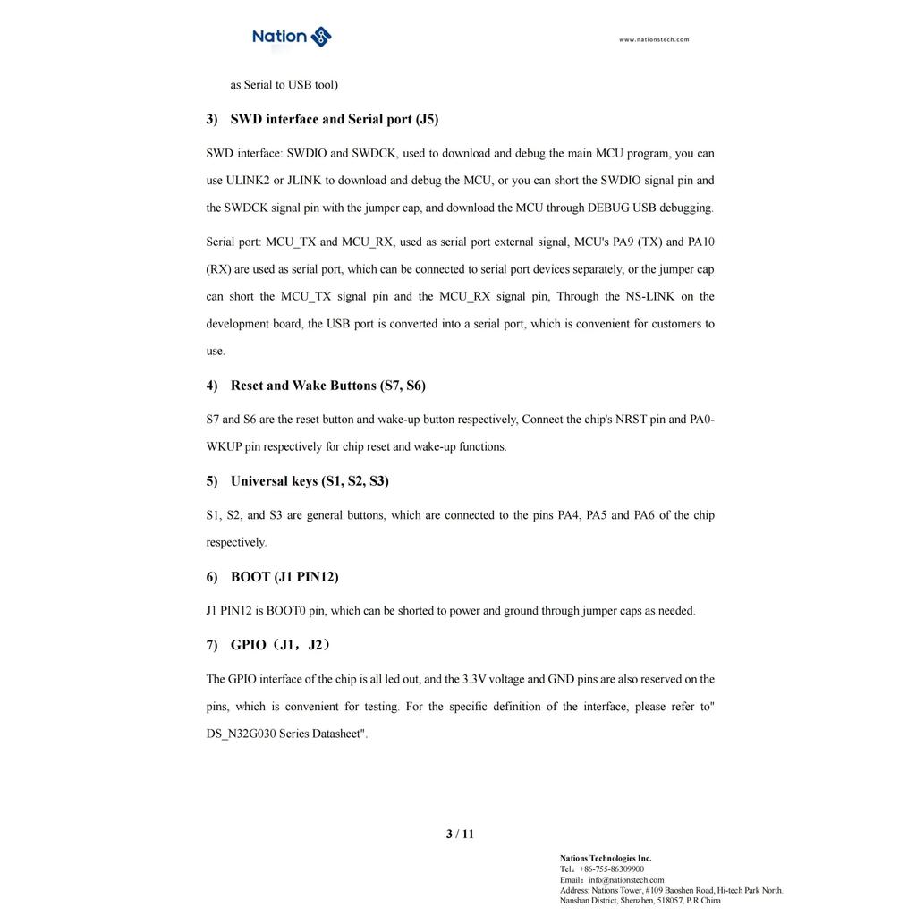 N32G030 Development Board N32G030C8L7-STB Onboard NS-LINK Online Debugger