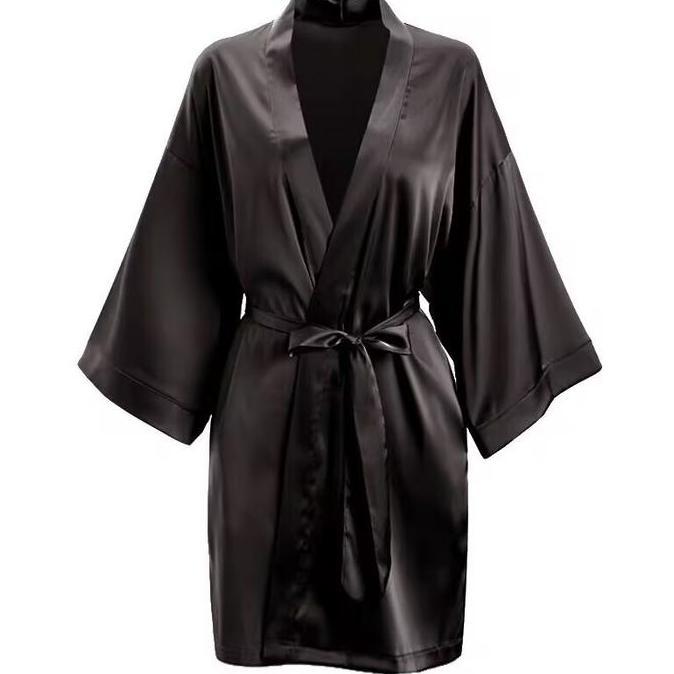 Dezenna Kimono Wanita Big Size Lingerie Satin 5A581