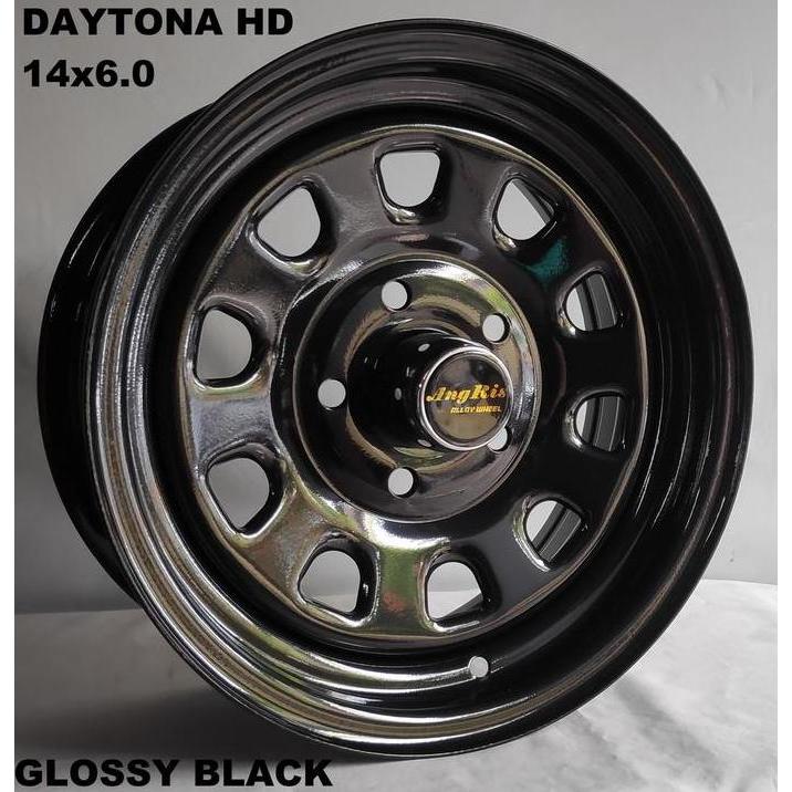 BRAZARSTORE45 - 5PCS VELG BESI DAYTONA  14X6.0 5H 114.3 ET+15 RING 14 R14 LEBAR 6 INCI MITSUBISHI L3