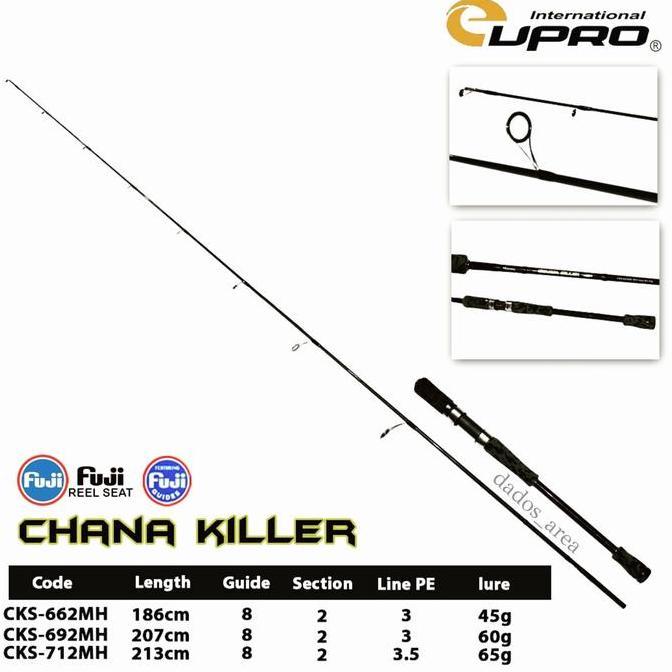 Joran Eupro CHANNA KILLER CKS 662MH 692MH 712MH Spinning Rod