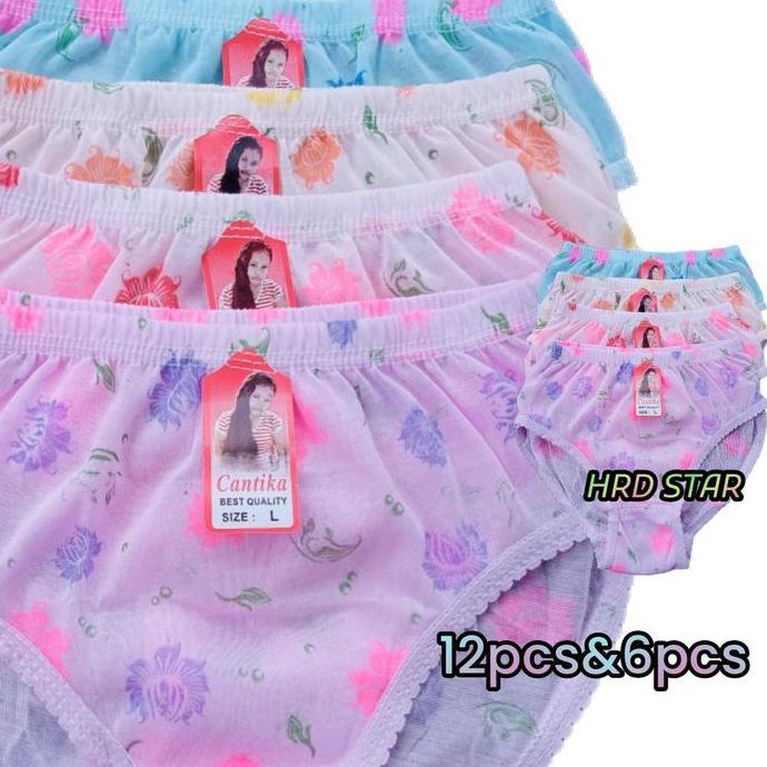 12pcs Celana dalam wanita dewasa Celana dalam remaja dan anak Cd wanita dewasa Cd remaja
