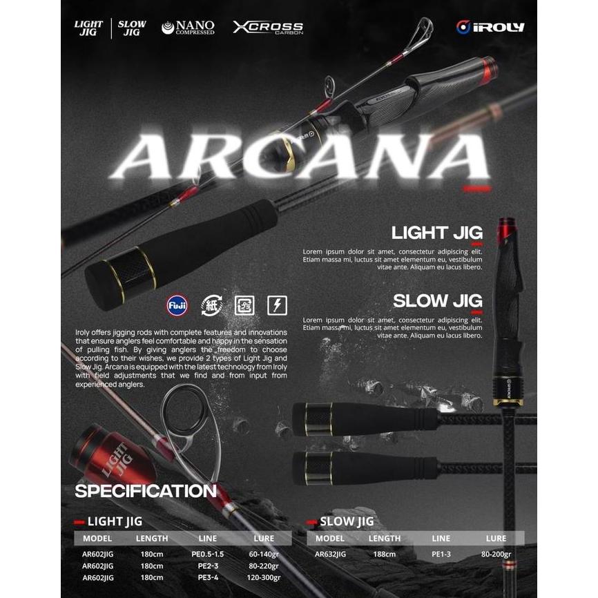 Rod SPINNING IROLY ARCANA SLOW JIGGING