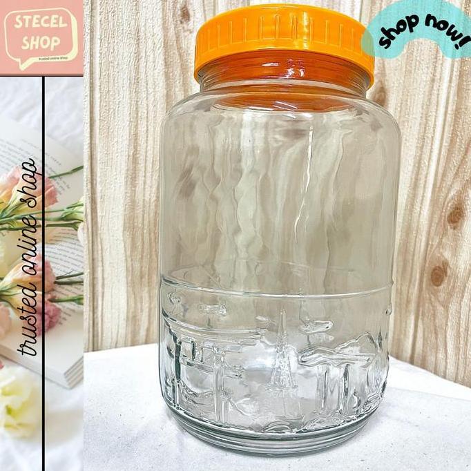 Toples Kaca 4 Liter / Toples Kerupuk Kaca Tebal