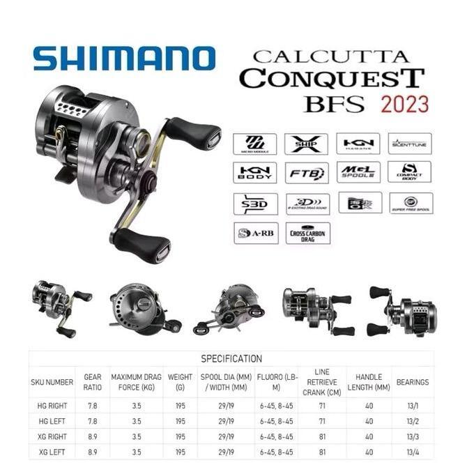 Reel Baitcasting Shimano Calcutta Conquest BFS 2023
