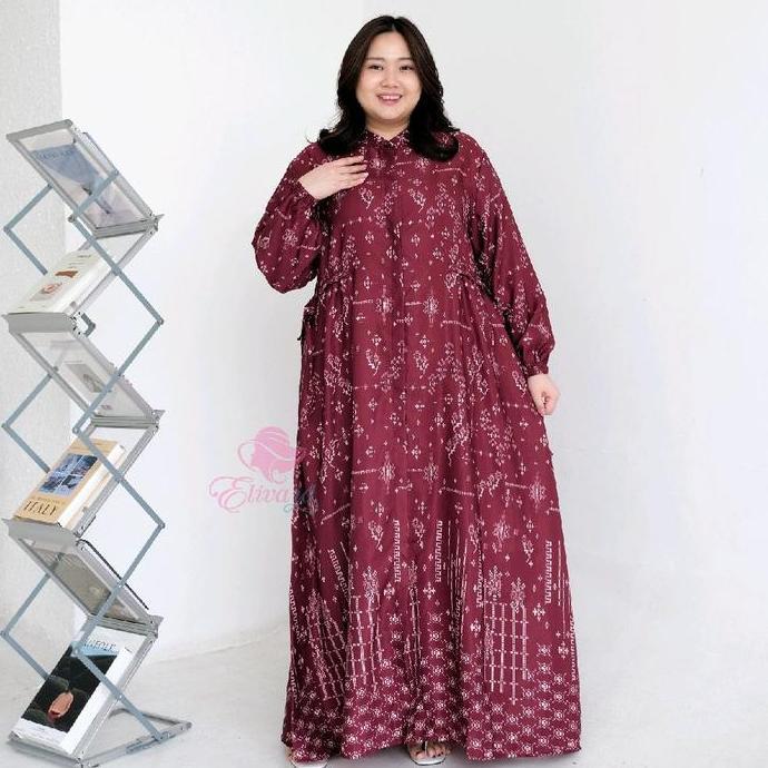 Jumbo gamis Vivian maxmara premium mewah ld 120 130 140 cm