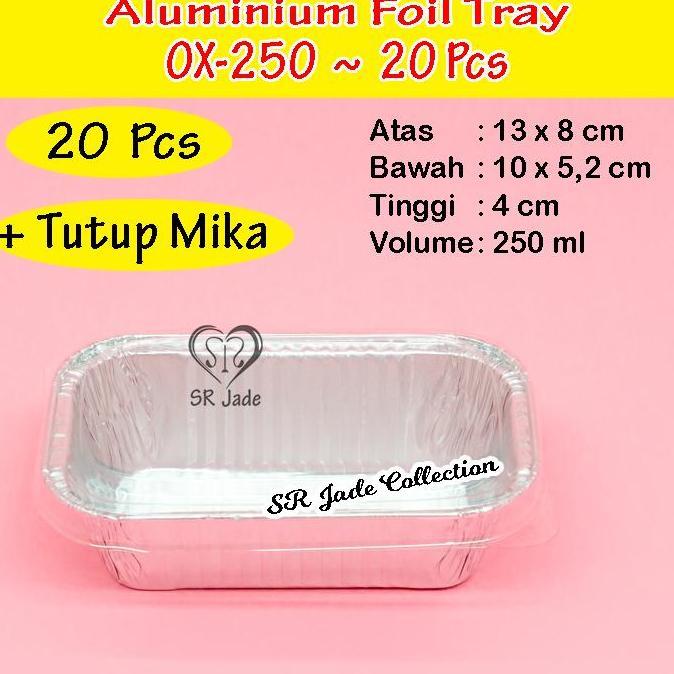 Bisakok- Aluminium Foil Tray Ox250 Aluminium Foil Cup Ox 250 Ox-250 Tutup Mika