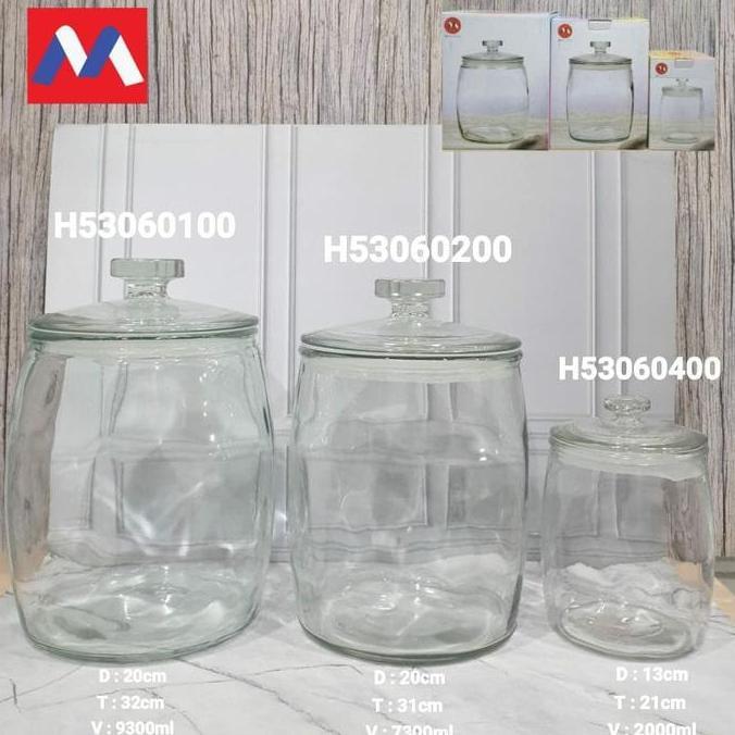 [KIMGLASS TW-548] TOPLES KACA TEBAL TOPLES KEDAP UDARA TOPLES KUE 7,3 LITER TOPLES SERBAGUNA