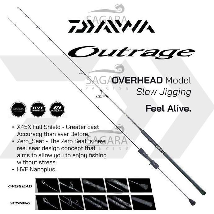 Joran Daiwa Outrage Joran Slow Jigging Rod Jigging Joran Carbon Hollow