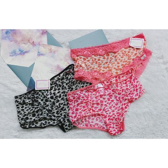 celana dalam wanita motif leopard macan
