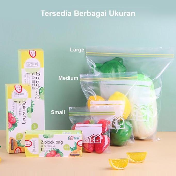 Bisakok- Plastik Kulkas Penyimpanan Reusable Food Storage Plastik Ziplock