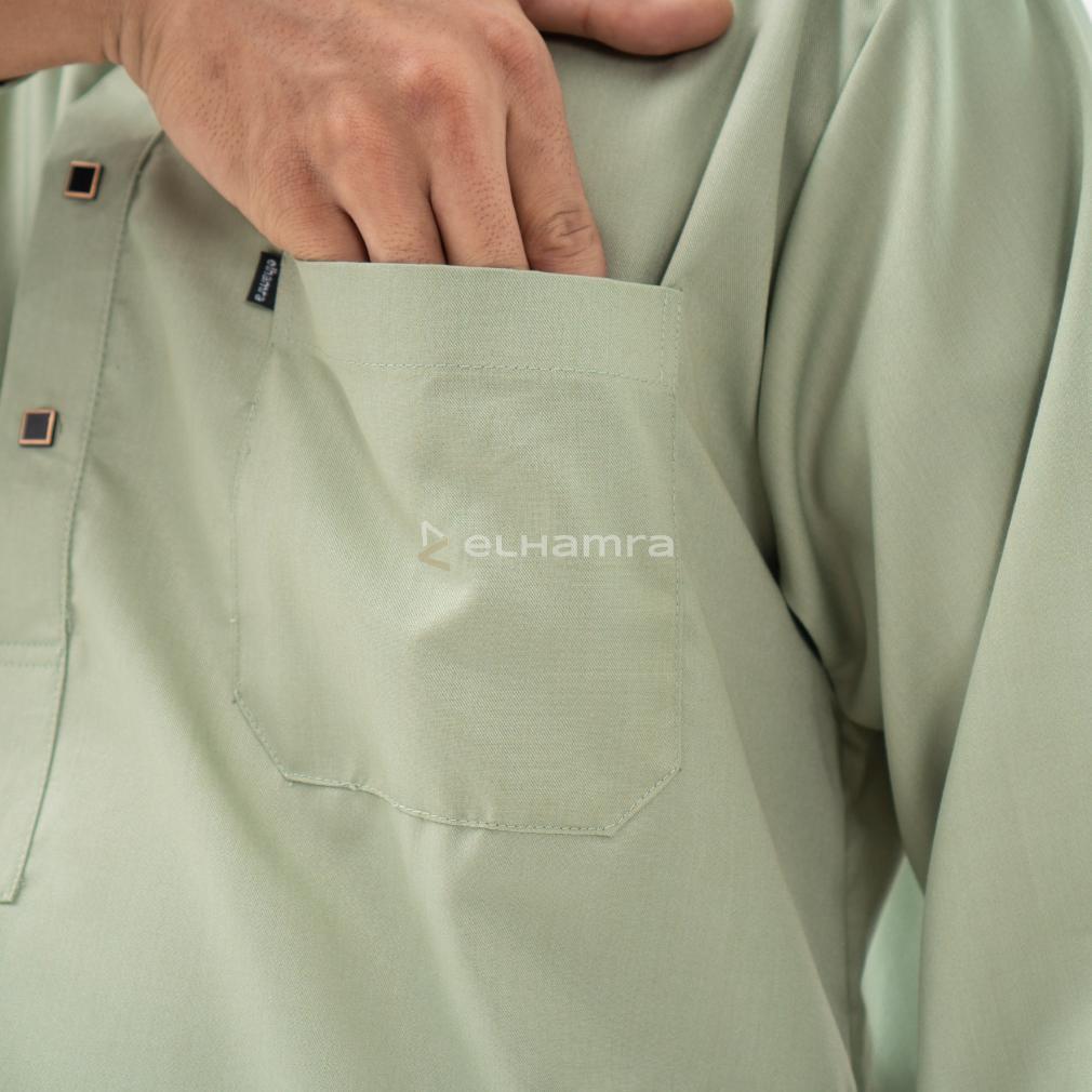 diskon elhamra - jubah slimfit dewasa gamis pria kancing sultan bahan toyobo m33b
