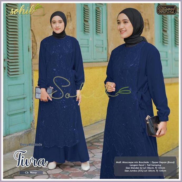 gamis broklat syari wanita outfit kondangan sale Dewasa Mewah