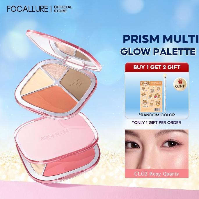 ZUKAMAINAN_ - [NEW LAUNCH] FOCALLURE PRISM MULTI GLOW PALETTE HIGHLIGHTER & CONTOUR & BLUSH MULTI-US