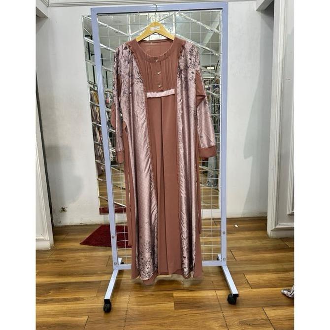 Yasmin Gamis Kombinasi Silky mix Wofen Primadon All Size Ori Arraffa Syari