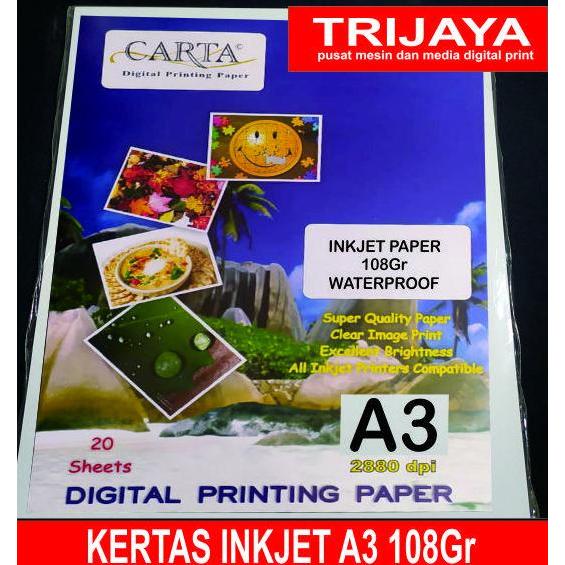 Kertas Inkjet A3 108 gram 100 lembar Carta