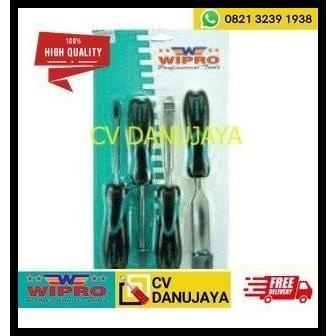 TERMURAH PAHAT KAYU HANDLE FIBER CRV MODEL U SET 4 PCS SIZE 6MM - 18MM WIPRO 