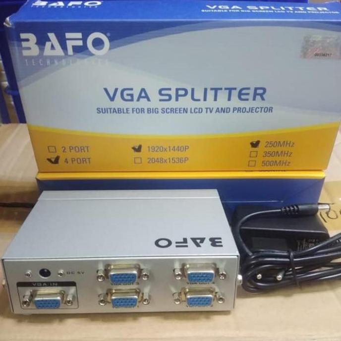 DR317 - VGA Splitter 1-4 BAFO 250MHz