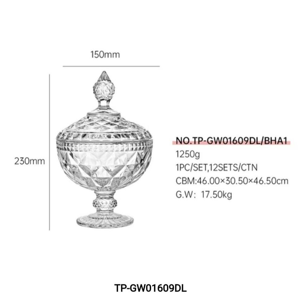 TOPLES KACA KRISTAL BESAR /TOPLES PERMEN/ CANDY JAR