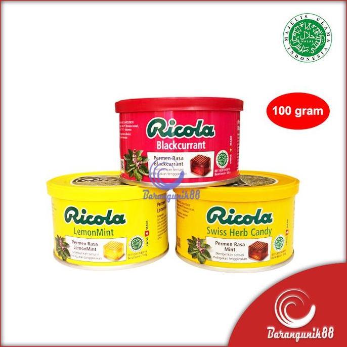 Fooding- Ricola Menthol Lemonmint Drum 100Gr Permen
