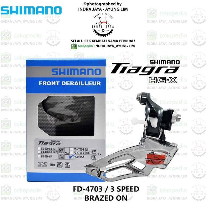 SHIMANO - FD TIAGRA FD4703F - Front Derailleur 3x10-speed Braze oN HIGH QUALITY