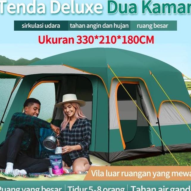 58 Orang Wateroof Camping Tent Portable Tenda Tenda Camping