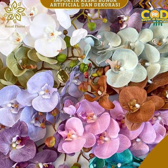 Bunga Anggrek Latex Jumbo Untuk Dekorasi Pernikahan/Anggrek Latex Premium (KN-104)