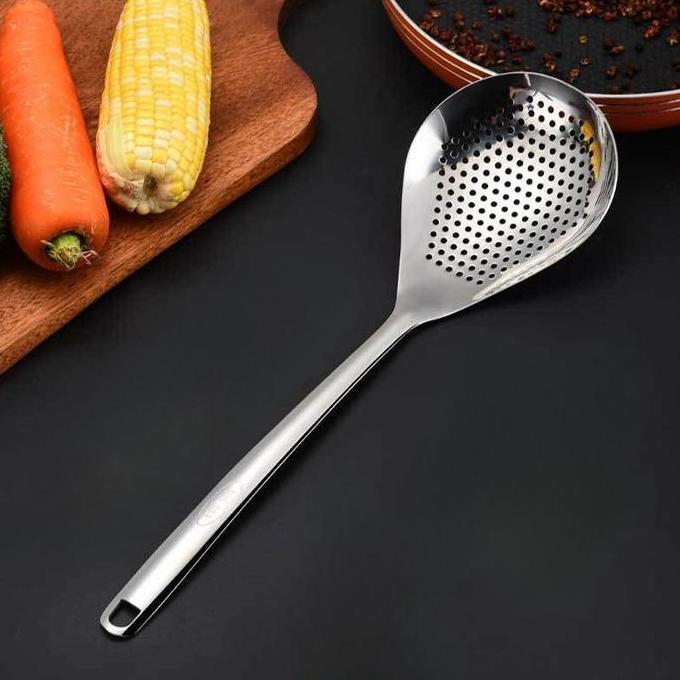 Strainer Saringan Sup Sendok Saringan Mie Jumbo Tirisan Sayur Serokan Masak Gorengan Stenlis