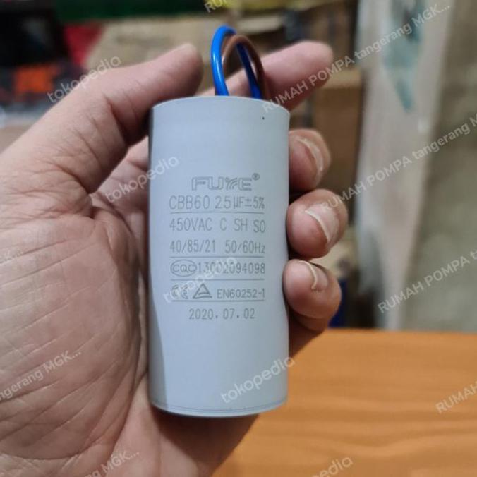 KAPASITOR KABEL 25UF 450VAC ORIGINAL POMPA SATELIT TERBAIK