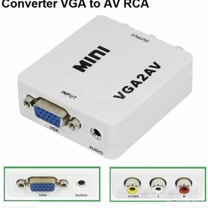 Zamakarangjaya - CONVERTER VGA TO AV / VGA TO RCA / Converter vga to rca box biru