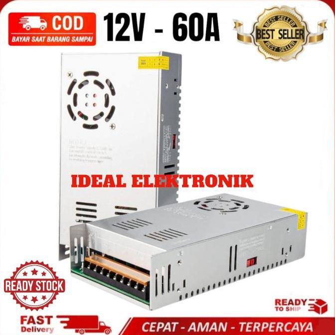 Switching Power Supply PSU 12V 60A High Quality 12Volt 60 Ampere Kipas