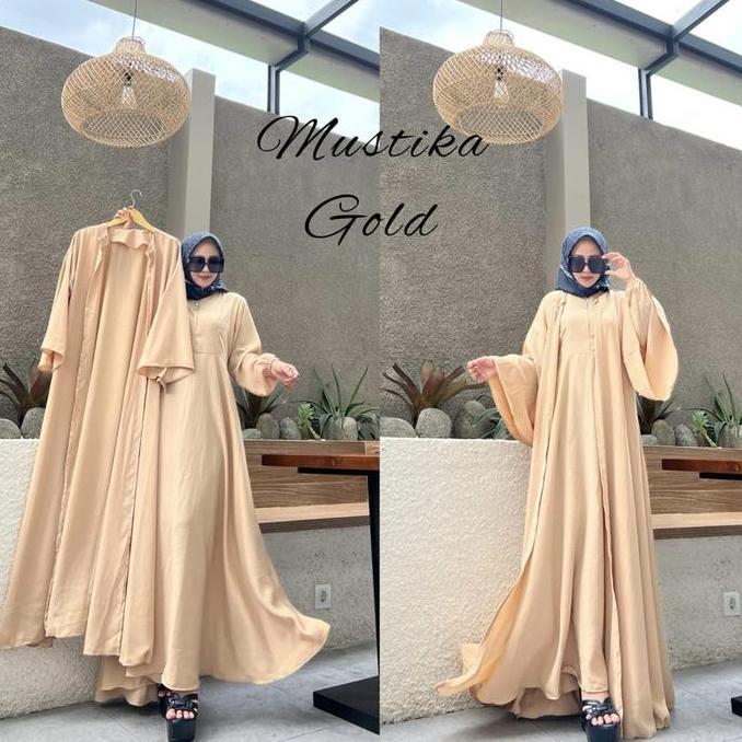 Set Outer Mustika Dress Wofen Primadona All Size Ori Arraffa Syari