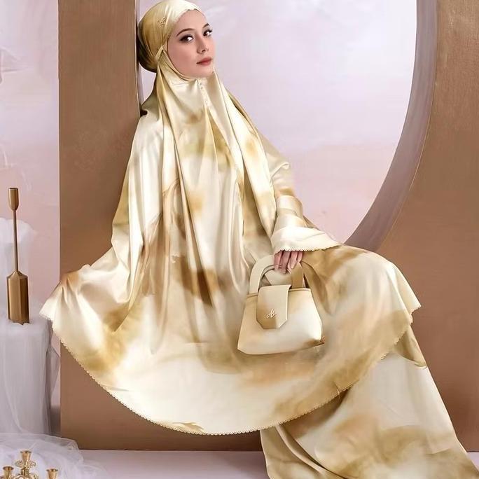 Mukena Silk Polos Premium Murah Bahan Satin Silk Hh Quality